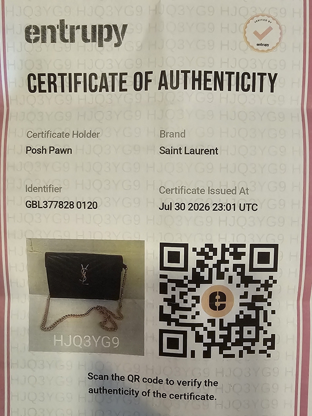 Saint Laurent Black Quilted Chevron Wallet with Gold YSL Logo - Picture 8 of 11
